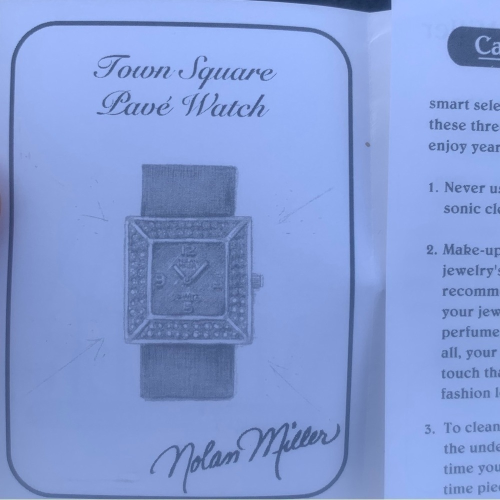 🆕 Nolan Miller Glamour Collection Cuff Watch Green Velour Crystals - Picture 6 of 6